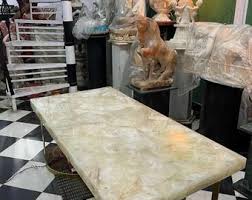 White Quartz Stone Dining Table: Handmade Mid Century Modern ...