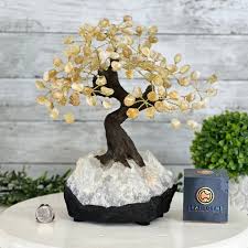 Citrine Gemstone Tree 9" tall Model #5403CITR | Brazil Gems