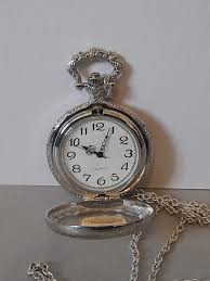 Vintage Style Quartz Pocket Watch With Necklace Chain With Crown Push-Open Case - Sjcartier Ltd - @sjcartierltd
