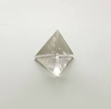 crystal quartz triangle pyramid — cursive design
