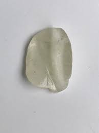 Libyan Desert Glass Carving: Translucent Gemstone Leaf, 5.5g ...