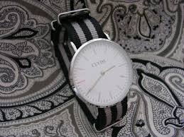Clyde Minimalistic Mens Silver 40mm Dress watch NATO ...