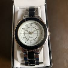M. Z. Berger Catherines Rare Silver And Black Women Quartz Watch NIB Singapore | eBay