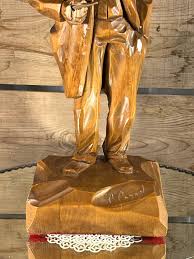 Vintage Claude Caron Carved Wood Folk Art Figurine: Quebec ...