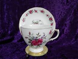 M - Queen Anne Bone China Tea Cup and Saucer - Roses | eBay