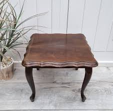 Square Wooden Side Table, Queen Anne, Plant Table, End Table ...