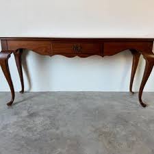 Vintage Thomasville Oak Queen Anne Style Console Table With Drawer - Etsy