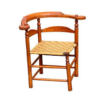 Antique Tiger Maple Corner Chair / Roundabout Chair With ...