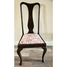 Antique Early 20th Century Mahogany Wood French Provincial Chair | Chairish