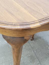 Antique Wood Dining Table, Large Dining Table, 6 Leg Table ...