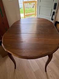 Vintage Extendable Dining Table - Solid Wood With Leaf for ...
