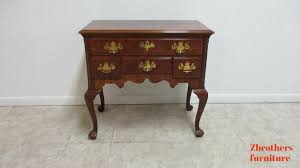 Henredon Salem sideboard buffet Server Bar Queen Ann solid English cherry | eBay