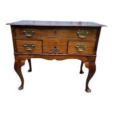Antique George IIii Queen Anne Style Mahogany Lowboy. Early 19th Century | Chairish