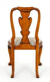 Set Queen Anne Dining Chairs Elm Wood | eBay