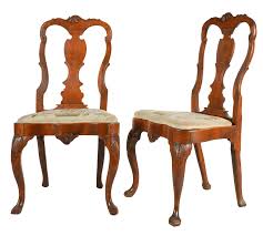 Lot - PAIR OF ANTIQUE QUEEN ANNE-STYLE ARMCHAIRS