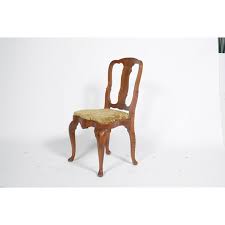 Set of 6 Crotch Walnut Curved Fiddle Back Dining Chairs with ...