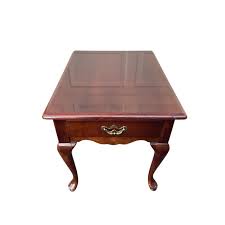 Vintage Thomasville Queen Anne Mahogany Side Table | Chairish