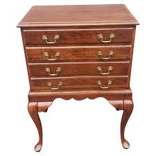 Mid-Century Chipendale Style Solid Cherry Lined 4 drawer Silver Chest at 1stDibs | queens fancy silverware