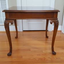 Pair Drexel Devoncourt Walnut End Tables Queen Anne Lovely ...