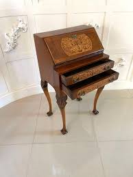 Unusual Antique Burr Walnut Marquetry Inlaid Bureau - Etsy