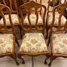 Antique French Oak Dining Chairs (Six) - SOLD – Delos Antiques