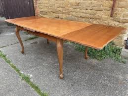 Vintage French Walnut Art Deco Extending Dining Table, C ...