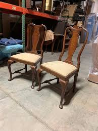 Pair of 19th Century Queen Anne Style Side Chairs For Sale at 1stDibs