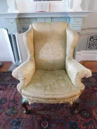 Lot - Queen Ann Style Wing Chair