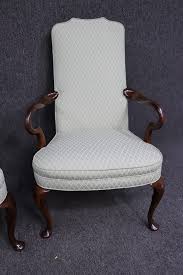 Queen Anne Cherry Shepherd Crook Arm Chairs - a Pair | Chairish