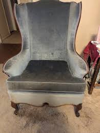 2 Antique Wing Back Chairs, Very Good Condition, Wood Trim, Claw Feet, Elegant! | eBay