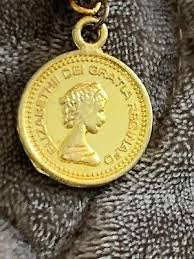 Del Gratla Elizabeth Regina Silver Gold Plated Necklace and ...