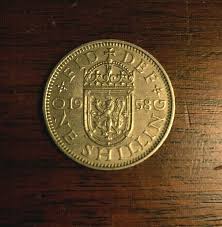 ORIGINAL 1958 ONE SHILLING COIN QUEEN ELIZABETH II | eBay