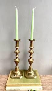 Antique Brass Candlesticks Pair: Victorian Table Decor - Etsy