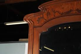 Lot - ART NOUVEAU MAHOGANY & MARQUETRY ARMOIRE