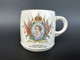 Vintage Queen Elizabeth II Crowned June 2nd 1953 Mug / Cup Royal Winton, England | eBay