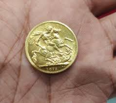 22ct Gold Coin- 1875 Genuine Handmade Antique Solid Gold ...
