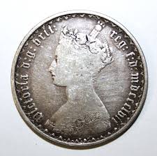 S8 - Great Britain 1 Florin 1857 Very Fine Silver Coin ...