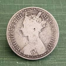 Antique Silver Coin. Victorian 1880 One Florin. Queen ...