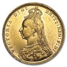 1887-1892 Great Britain Gold Sovereign Victoria Jubilee AU ...