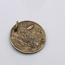 1942 SIX PENCE 50% SILVER COIN TOKEN PENDANT CHARM VINTAGE ...