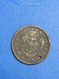 1852 Bank of Upper Canada One 1 Cent Penny Token Copper ...