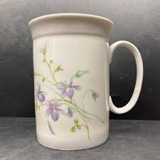 Vintage Roy Kirkham Pottery Purple Wildflowers Small Bone ...