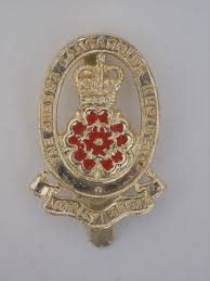 British Army Queen's Lancashire Regiment anodised cap badge ...