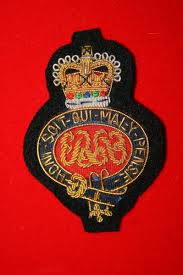 BRITISH GRENADIER GUARDS SMALL BULLION WIRE BADGE COLLAR ...