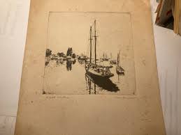 Original 1940's Artwork, Quiet Waters signed by Lionel ...