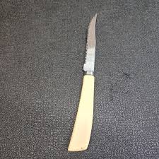 Vintage QuiKut Stainless Steel Steak Knives Cream Colored ...