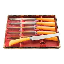 Vintage Bakelite Serrated Knife Set of 6 Burns MFG Co ...