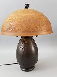 Art Nouveau Style Amber Cabochon Boudoir Lamp