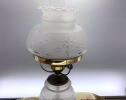 Vintage Brass Hardware Table Lamps | Choose From: Milk Glass Yellow Floral Lamp or Small Quoizel Frosted Then Cut to Clear - Etsy UK