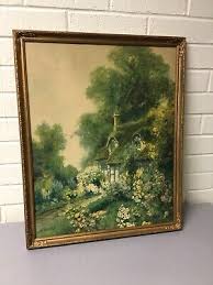 ANTIQUE VTG GOLD GILT FRAME WITH NATURE'S GLORIES UNSURPASSED PRINT BY HUNTLY | eBay